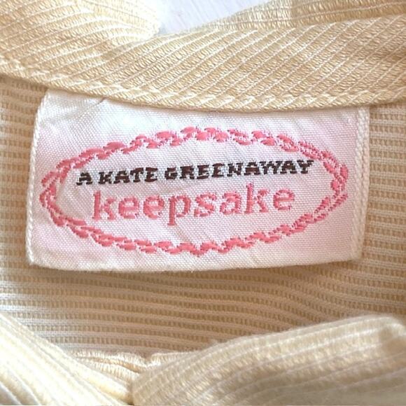 Kate Greenaway Keepsake VINTAGE 70s Baby Toddler Yellow Empire Waist Jacket - Picture 4 of 6